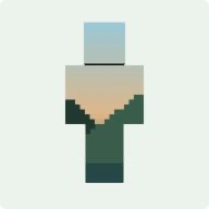Front 3D preview of the Minecraft skin created from a landscape image